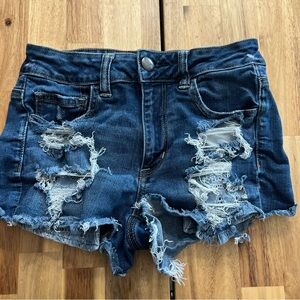 American Eagle Super Stretch Distressed Jean Shorts Size 4